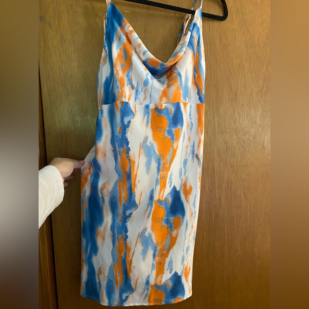 Mini tye die crepe dress